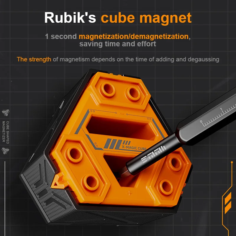 JAKEMY JM-Z21 Multi-function Screwdriver  Batch Fast Magnetizing Tool with Storage Box High Quality Bit Demagnetizer