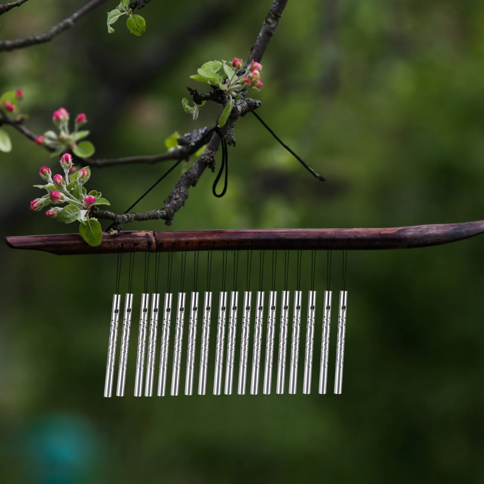 

50Pcs Wind Chime Tube DIY Metal Pipes for Garden Patio Yard Outdoor Decoration Crafting Supplies Sturdy Hanging Pendant Tubes