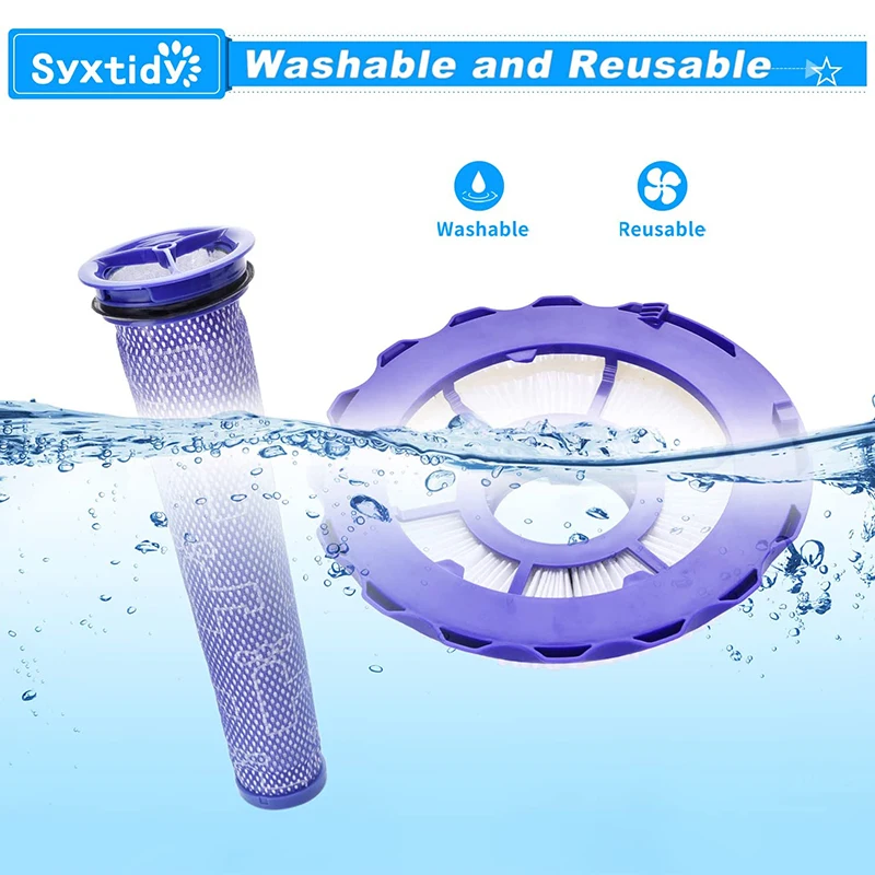 Hepaフィルターdysondc40ハンドヘルド掃除機用、洗える、プレポストモーターフィルター、交換用アクセサリー部品、前面と背面