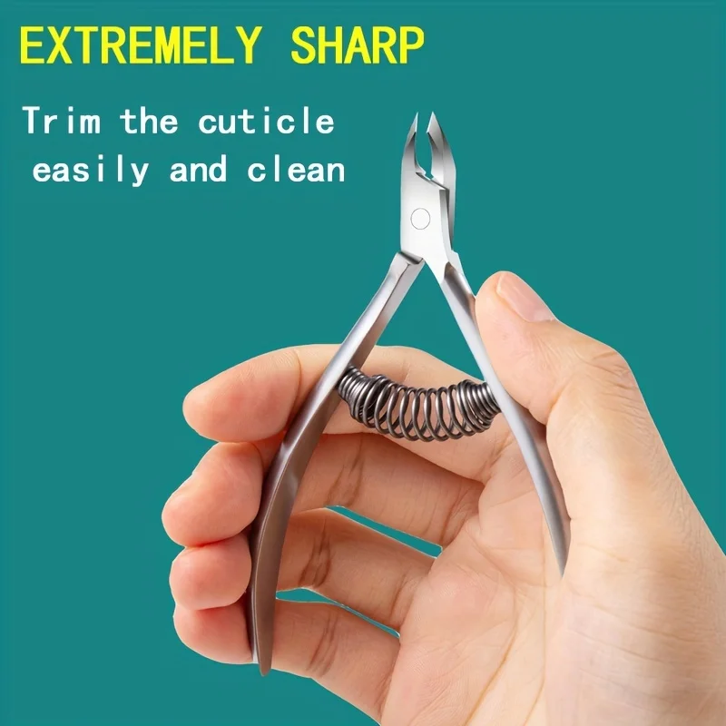 

Набор кусачек для ногтей из нержавеющей стали — профессиональный набор для маникюра и педикюра с ножницами для кутикулы, щипцами и триммером