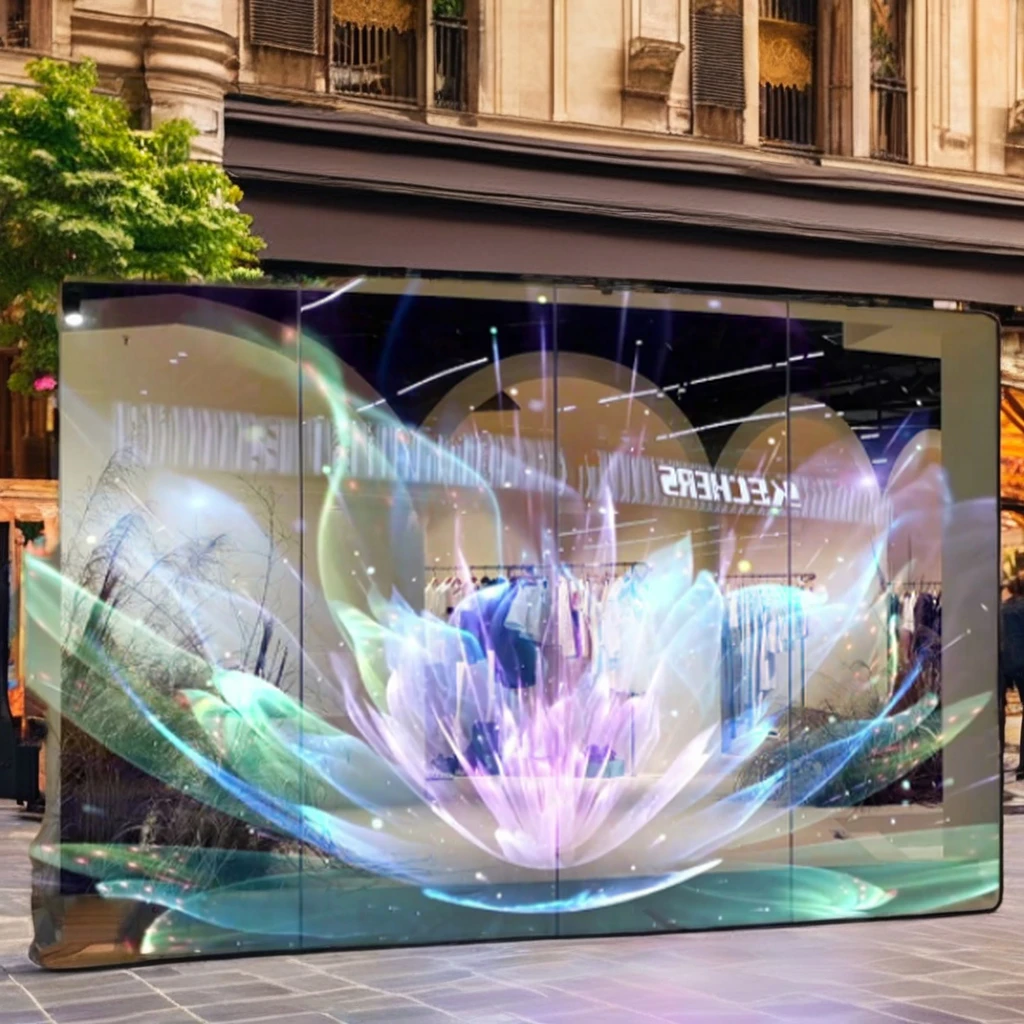 Customizable HD Transparent Film Customized Indoor/Outdoor Full Color LED Display Screen Thin Wall Video Wall