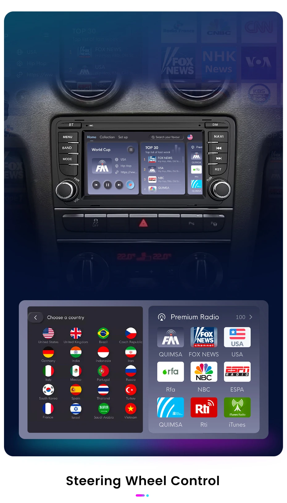 Junsun 7" Kabelloses CarPlay für Apple Android Auto Autoradio für Audi A3 8P S3 RS3 2003-2012 GPS-Navigation SWC Bluetooth FM RDS DSP IPS Touchscreen Intelligente Fahrzeugsysteme KI-Sprachsteuerung 4G WiFi 8-Kern Plug&Play Haupteinheit – Detail 25