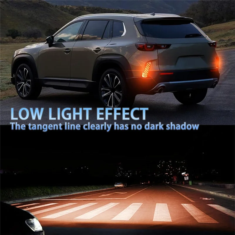 

A22E-LED Rear Bumper Reflectors Fog Light Brake Tail Light For Mazda CX50 2023 2024 Turn Signal Light Car Accessories