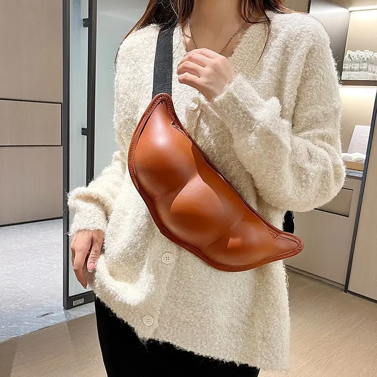 New Luxury Female Belt Bag Funny Edamame Waist pack Clutch Fashion Leather Shoulder Crossbody Chest Bags Summer Ladies Waist Bag