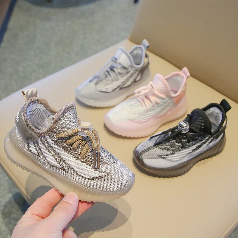 

Children'S Iightweight Casual Coconut Shoes Woven With Rubber Soles For Babies, Boys And Girls. Non Slip Outdoor Sports Mesh Bre