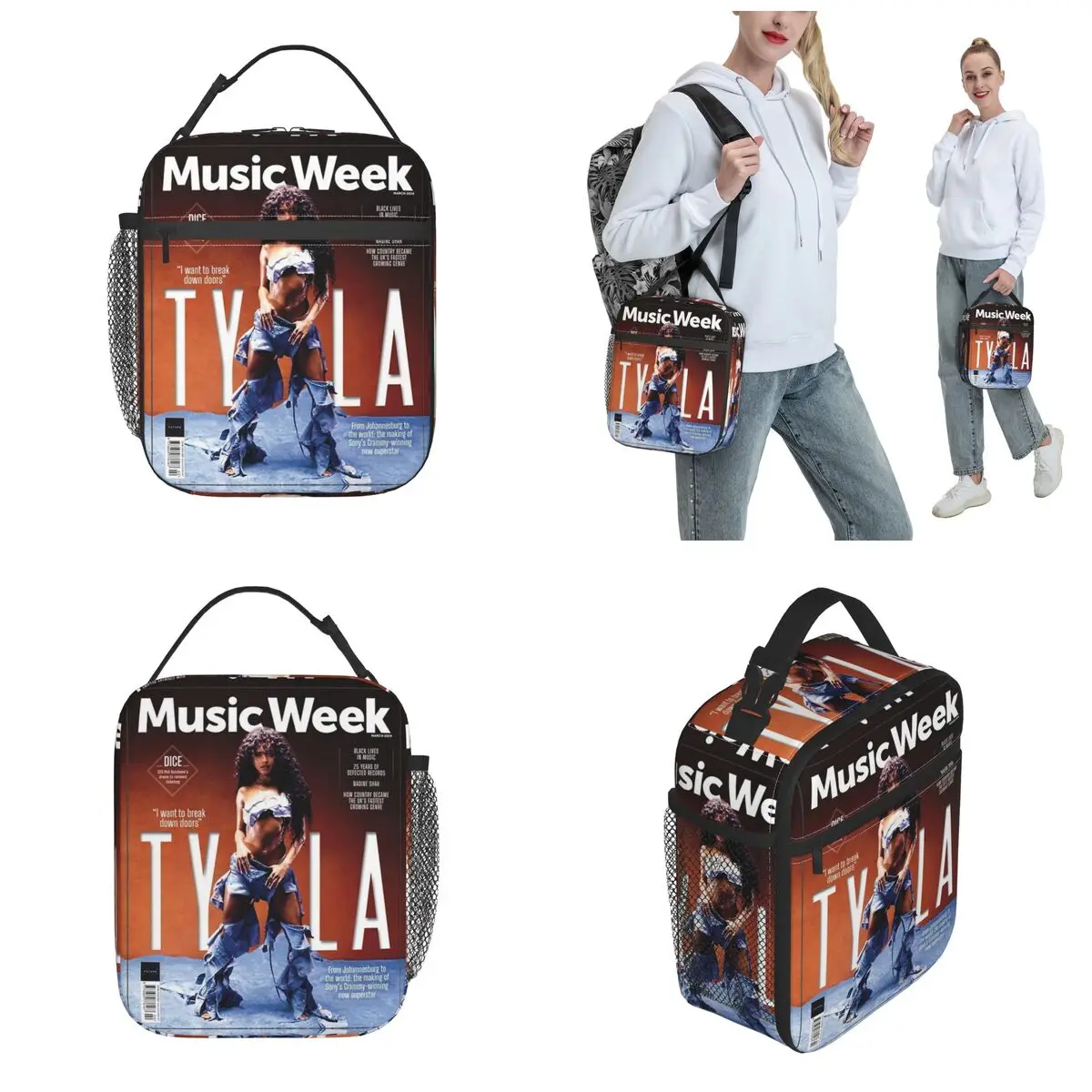 Tyla Music Week Singer Tour 2024 Insulated Lunch Bag Food Container Reusable Thermal Cooler Lunch Boxes For Work