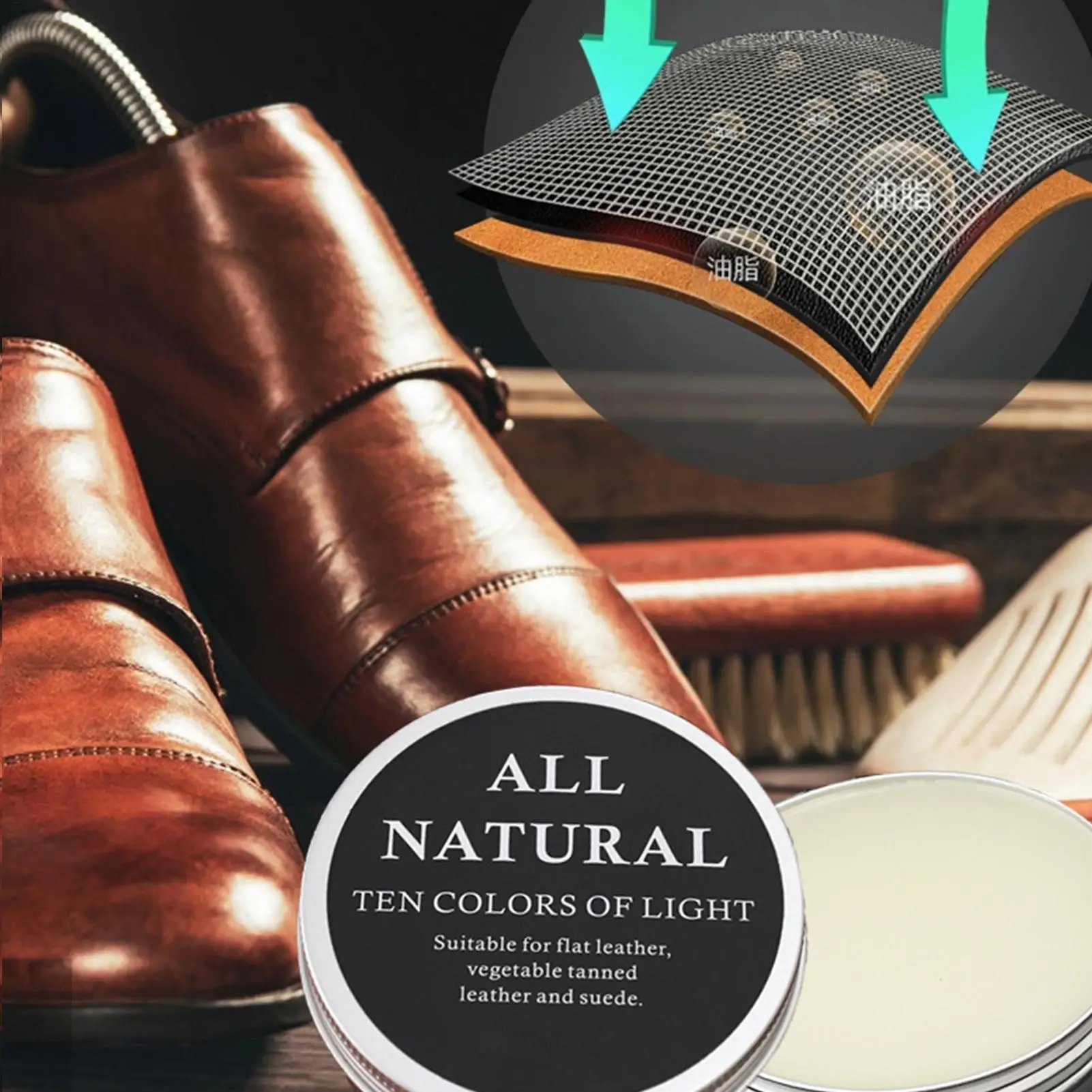 30g/50g/100g Mink Oil Cream Leather Maintenance Leather ProtectorPolish Leathercraft Accessories For Furniture Purses Sofas