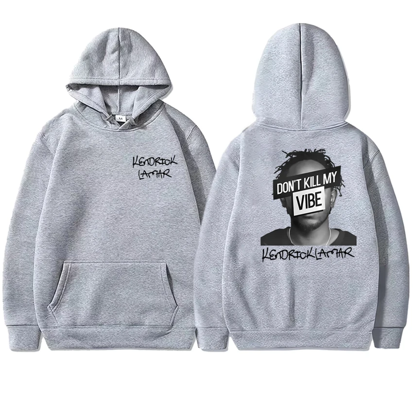 عالية الجودة كندريك لامار الهيب هوب خمر مزدوجة الوجهين المطبوعة الشارع الشهير الرجال النساء الصوف هوديي غير رسمي للجنسين فاسق البلوفرات