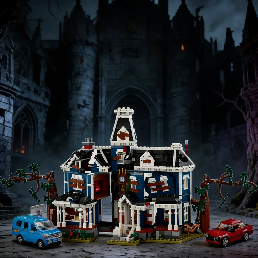 

Retro European-style castle building assembly building blocks large street view model adult difficult collectible toys