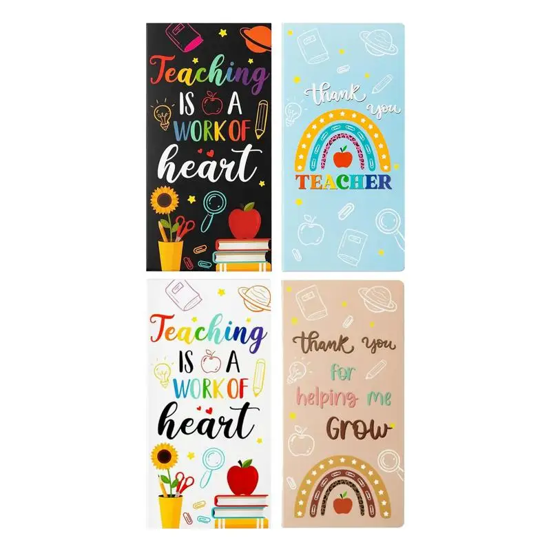 Teacher Appreciation Notepad Blackboard Ruler Pencil Shape Self-Adhesive Notepads Writing Memo Pads School Supplies Cute Paper