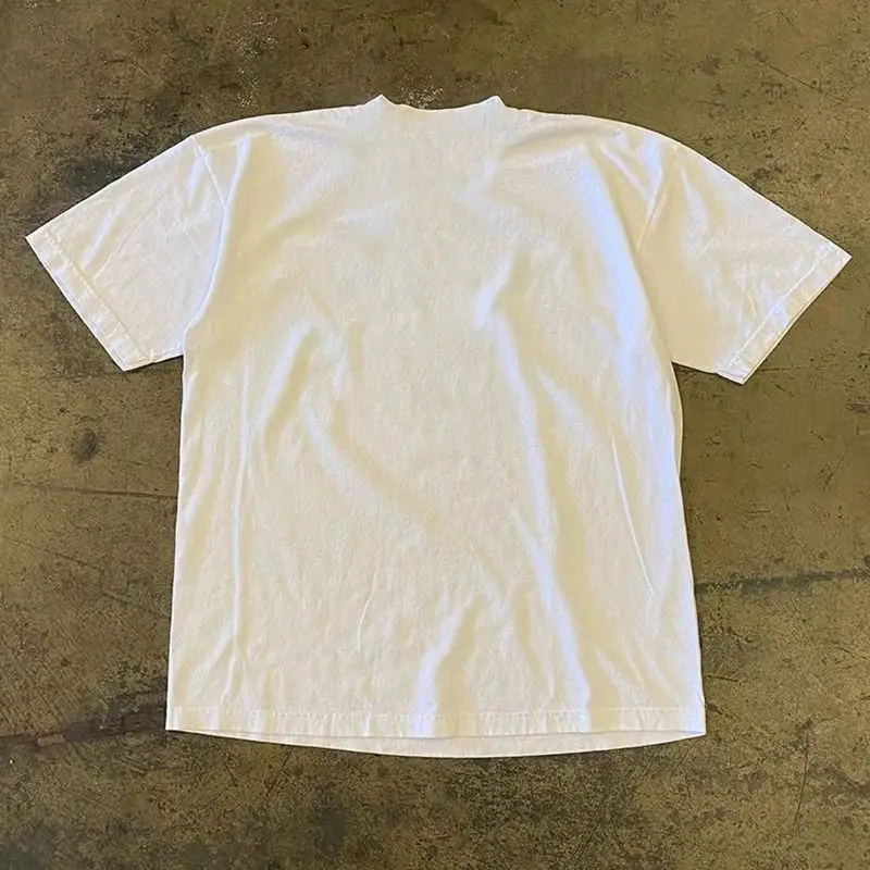 Fashionable American Y2K Personalized Retro Printed T-Shirt Summer Niche Ins Men and Women Street Hot Cotton Short-Sleeved Tops