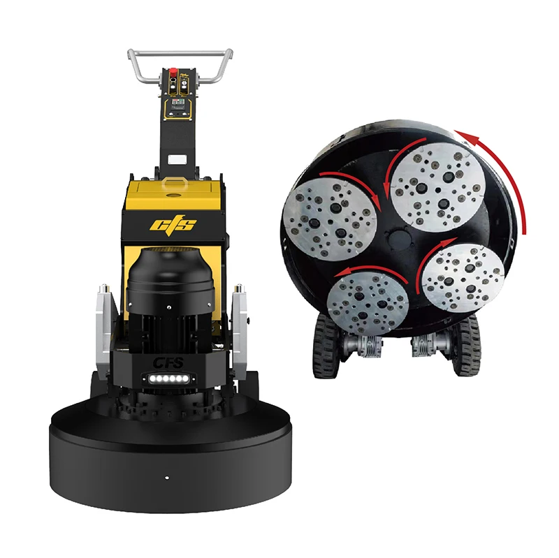 China Professional 25hp 856mm Intelligent Remote Control Planetary Grinder Concrete Grinder 4 Heads Floor Grinding Machine
