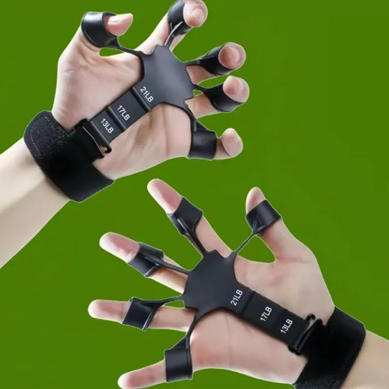 1PC Adjustable Non-Slip Finger Trainer 5 Finger Grip Strengthener for Basketball Portable Hand Exercise Tool