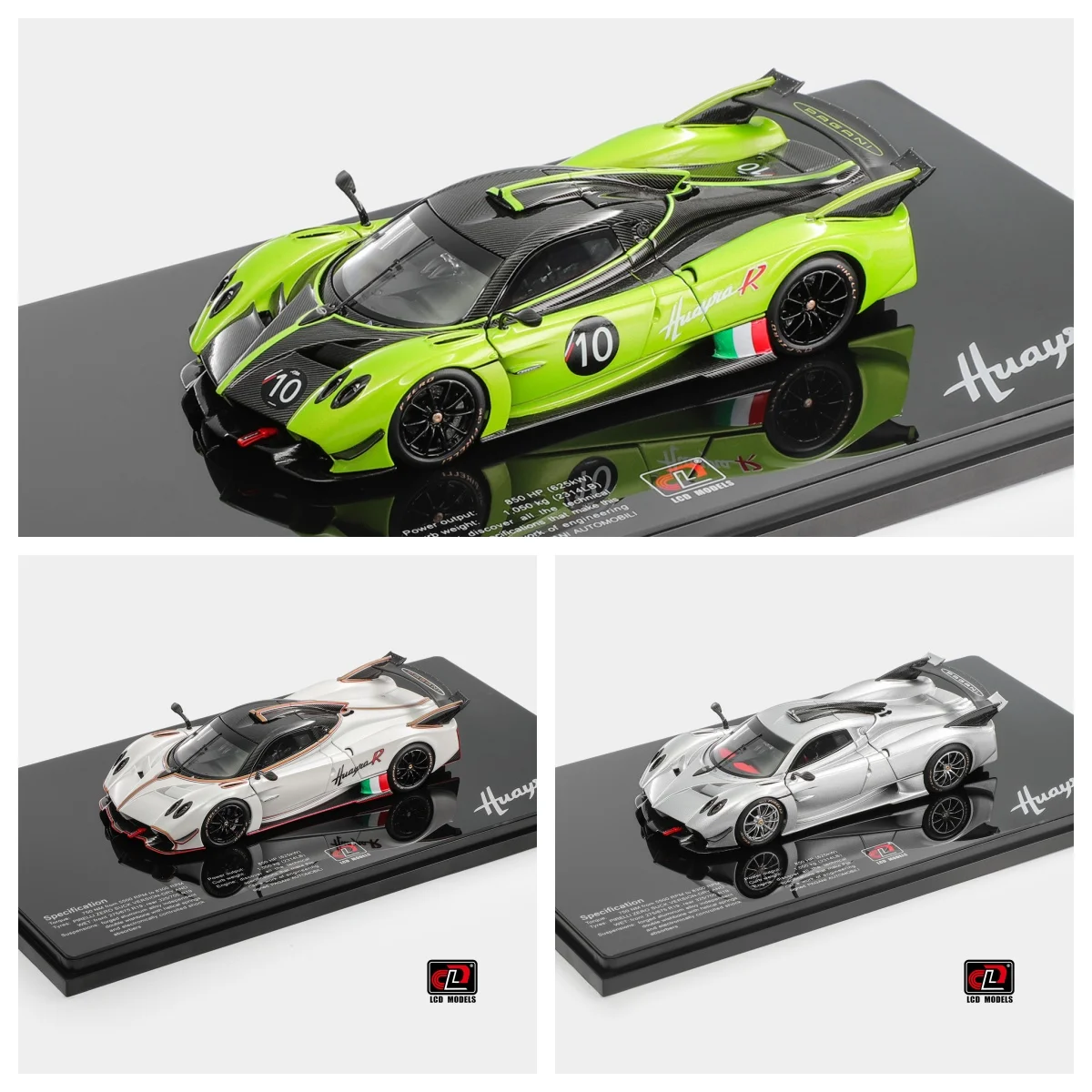 LCD 1:43 Pagani Huaya R alloy full-open model LCD43017-GR