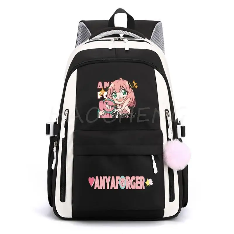 

Fashion Spy X Family Anya Forger Cosplay Unisex Students School Bag Backpack Cartoon Bookbag Laptop Travel Rucksack Outdoor Bag