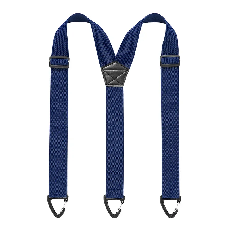 Verstellbare elastische Hosenträger – Schwarze, robuste Arbeits-Hosenträger für Herren, 3,8 cm breit, Y-Form mit Kunststoff-Greifverschlüssen