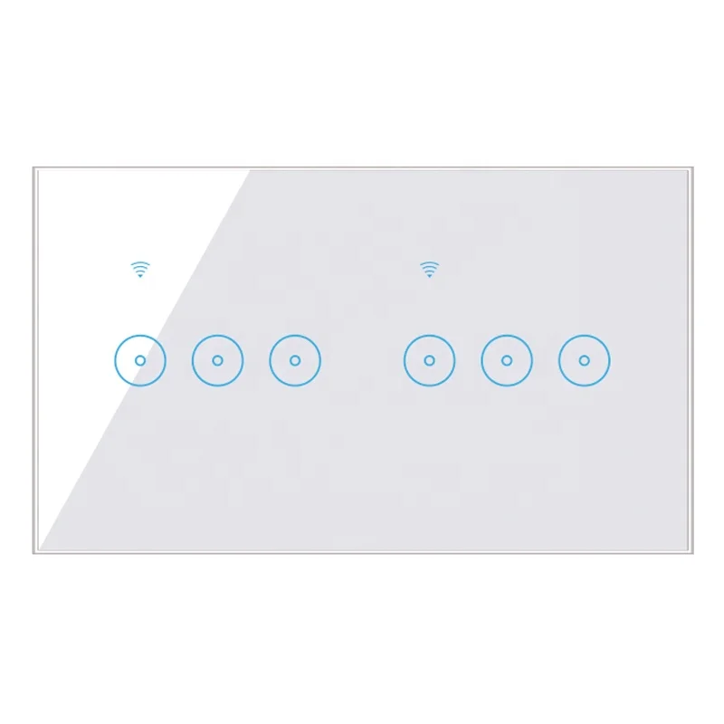 

Smart Light Switch WiFi Control Smart Home Products 220V 6 Gang Light Switch Home Voice Control Light Switch