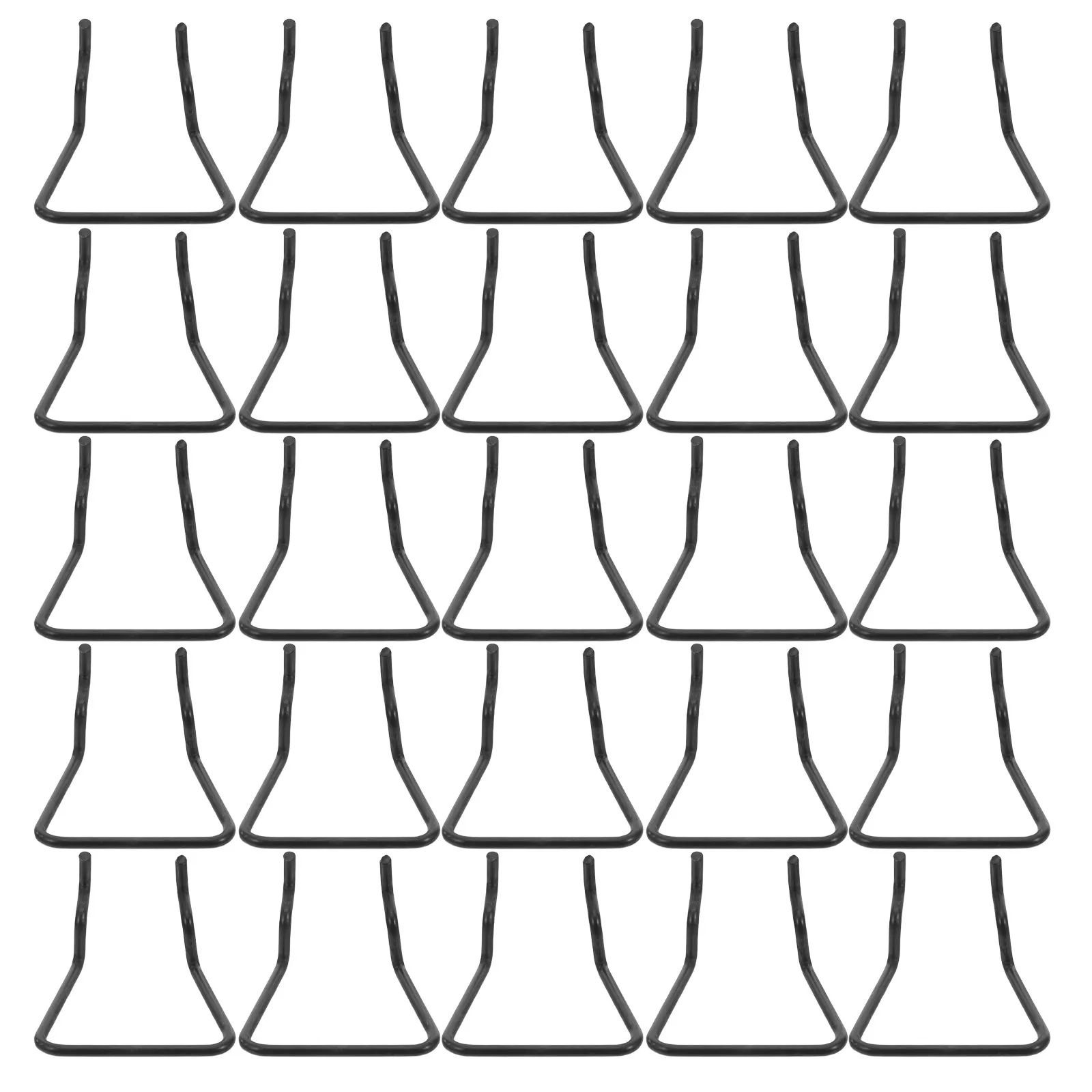 25 Pcs Peg Board Metal Pegboard Hooks Accessories Hangers Grid Rack for Wall Bulk Black