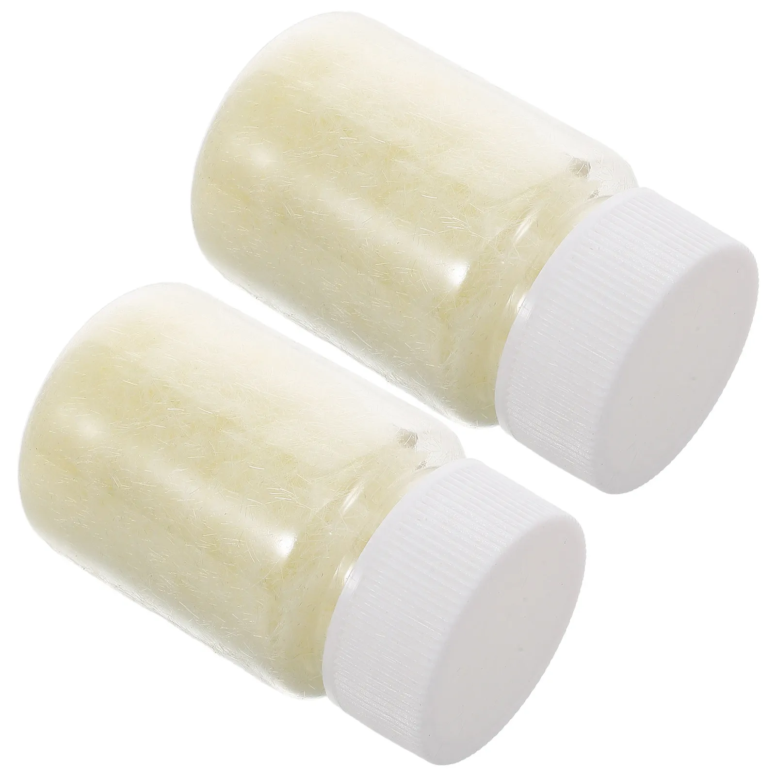 2 Bottle Flocking Powder Light Yellow 3Mm Soft Texture Handmade Crafts Multi-Function Squeeze Decoration Flocking Powder