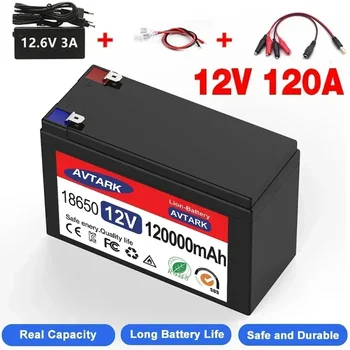 리튬 다리미 인산염 배터리 팩, 태양열 보트용 내장 BMS, 12.6V 충전기, 12V, 45Ah, 50Ah, 100Ah, 120Ah, 신제품