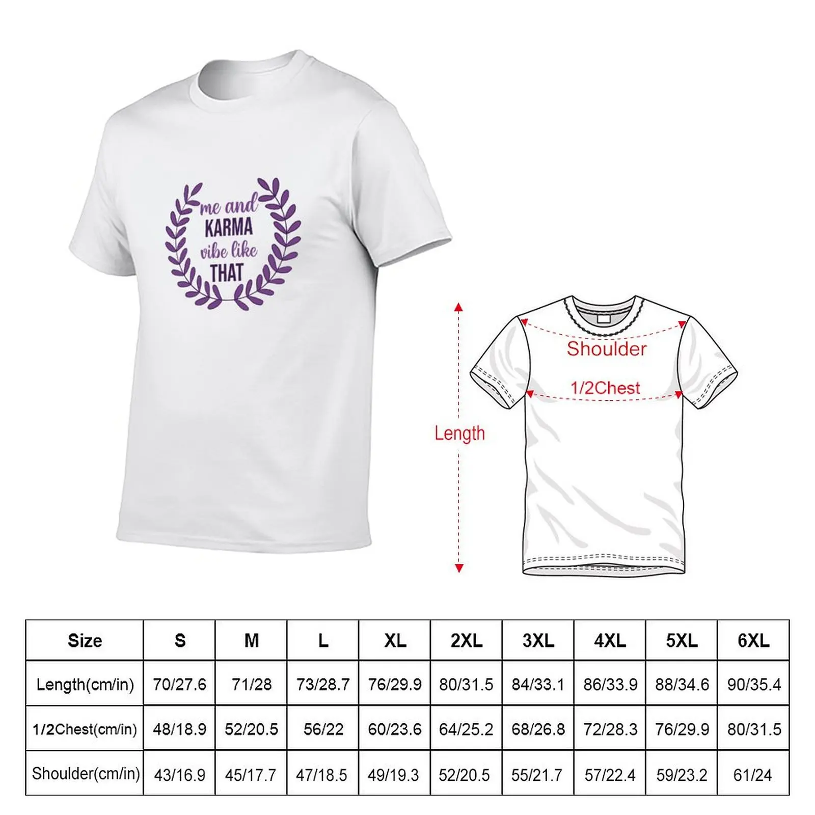 Purple Me and Karma Vibe Like That T-Shirt t shirts for man pack white funny t shirts cotton T-Shirt