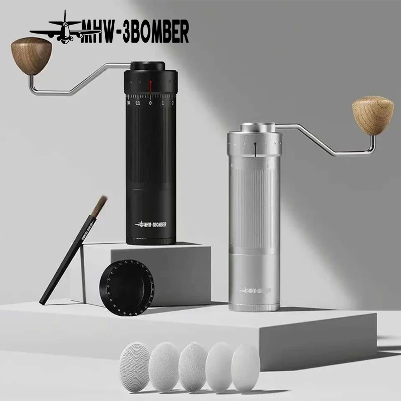 

MHW-3BOMBER R3 Manual Coffee Grinder Portable Coffee mill Stainless Steel Espresso Hand Bean Grinder External Adjustment Barista