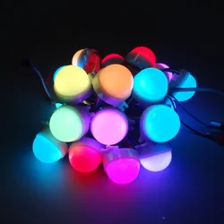 20pcs /Lot DC12V WS2811 30mm Diffused LED Pixel Module Full Color 3LEDs 5050 RGB led lamp string D30 modules IP68 0.72W/PCS