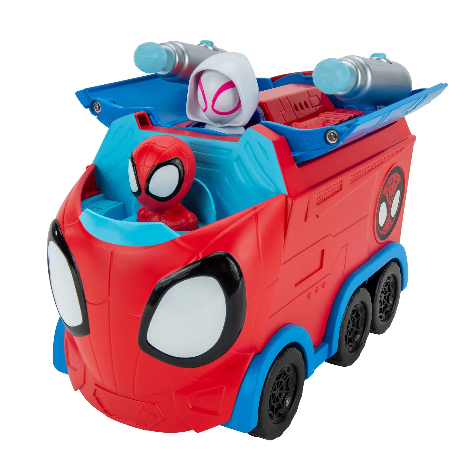 Marvel's Spidey and His Amazing Friends Web Spinning Hauler 8-Inch 3-in-1 Transforming Vehicle Toys ren's Birthday Gifts view 3