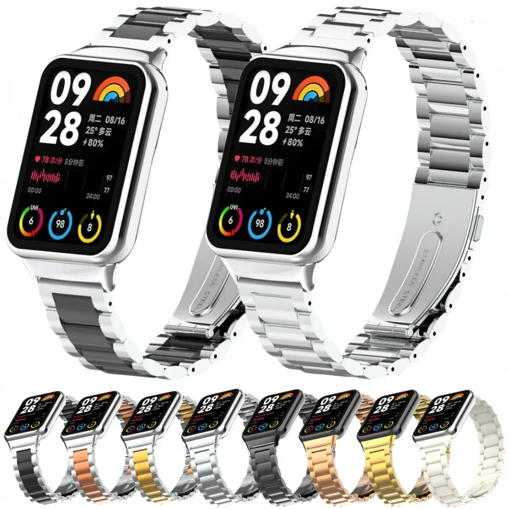 

Stainless Steel Wristband for Xiaomi Mi Band 8 Pro Strap SmartWatch Replaceable Bracelet for Redmi Watch 4 Watchband Accessories