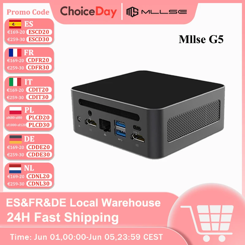 G5 Mini-PC Intel i5 1340P Windows 11 Pro Intel 12. DDR4 16 GB RAM 512 GB ROM WiFi 6 BT5.2