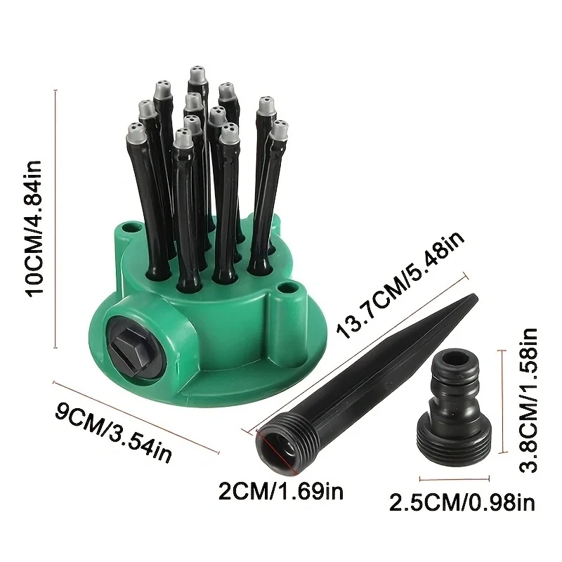 1pc 360 Degree Automatic Garden Sprinklers Watering Grass Lawn Rotary Nozzle Rotating Water Sprinkler System Garden Supplies Spr