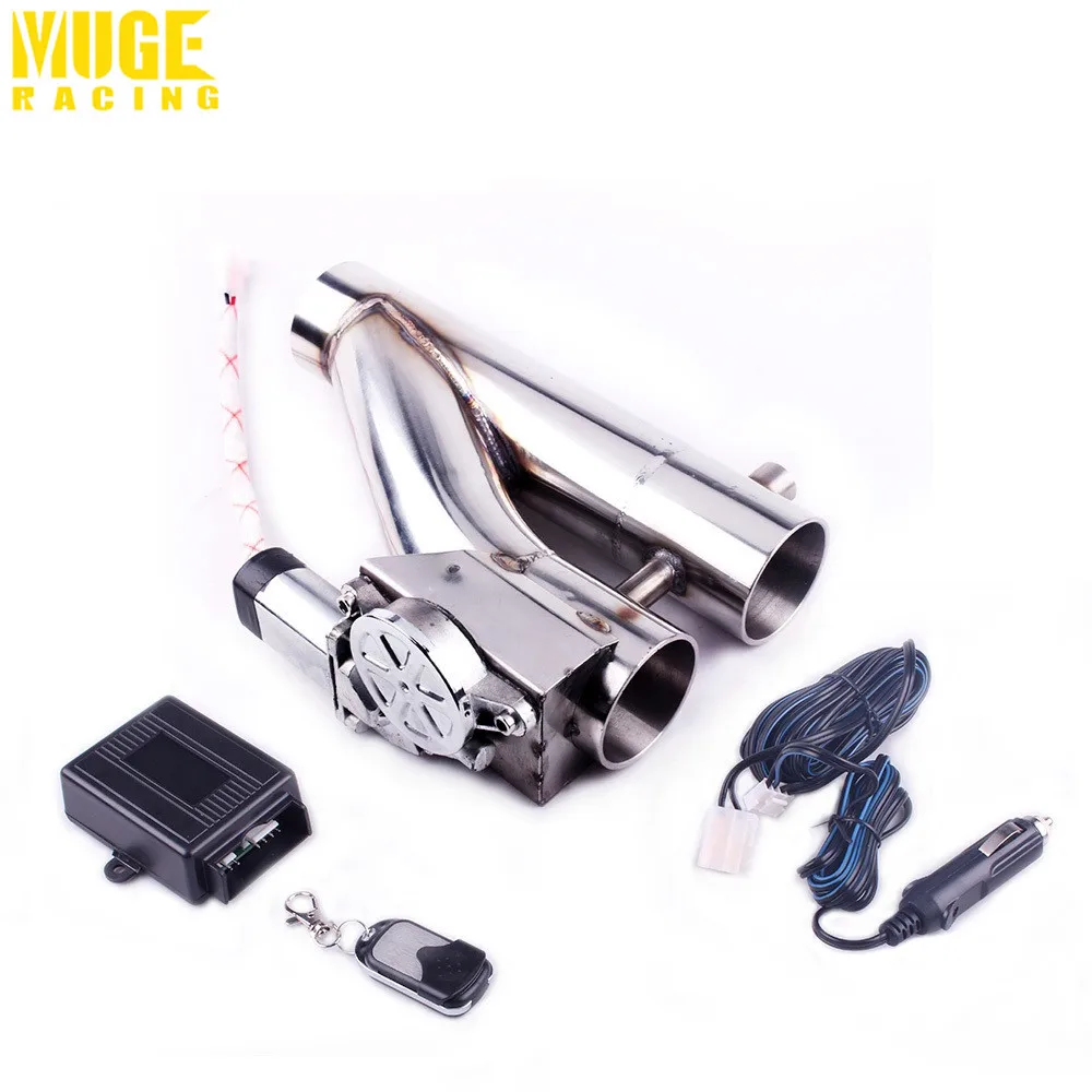 

Stainless Steel Headers Y Pipe Double Valves Electric Exhaust CutOut Cut Out Kit Exhaust Pipe RS-BOV055