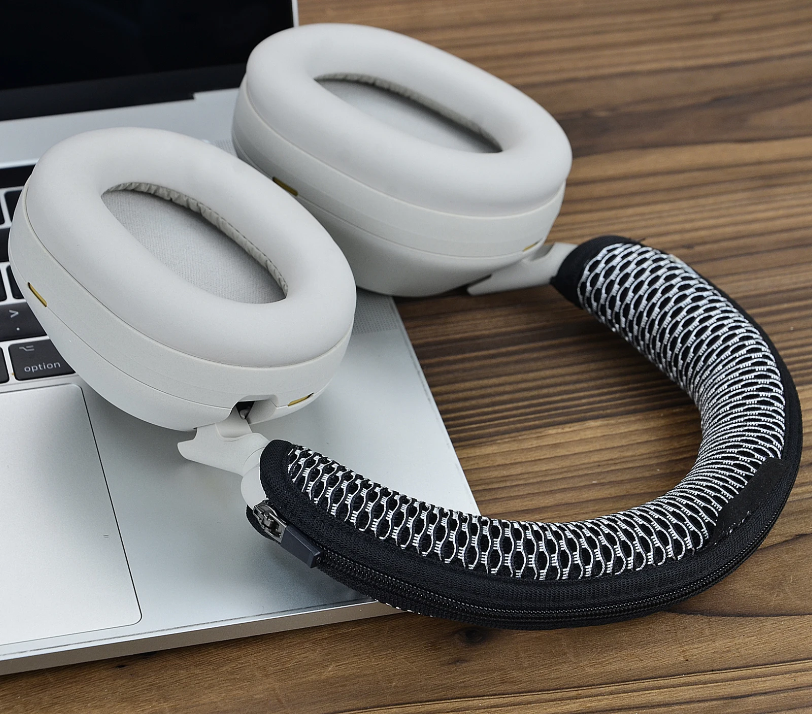 1Pc For Sony WH-1000XM5 Wireless Headphones Headband Cover Zipper Cushion Protective Dust Proof Headset Headband Cushion Cover