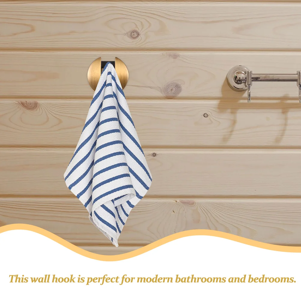 

2pcs Foldable Wall Hooks Copper Bathroom Bedroom Clothes Towel Holder Durable Rustproof Storage Modern