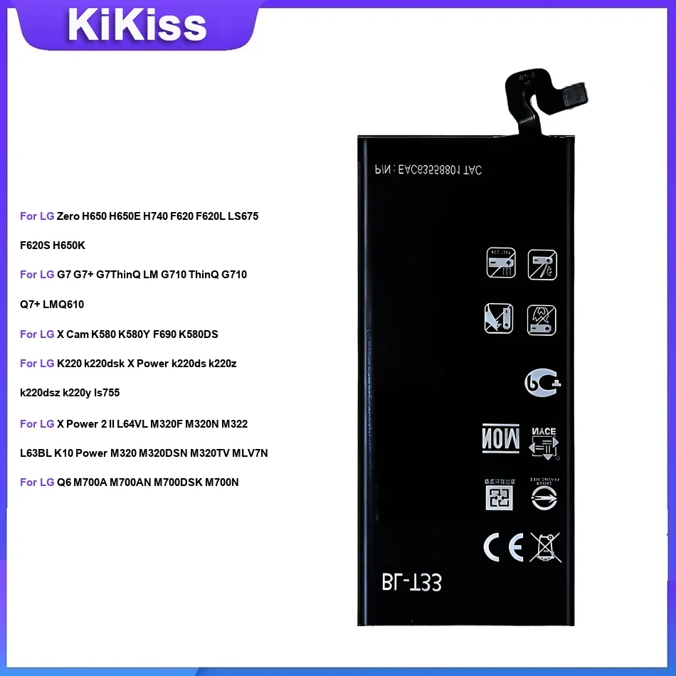 Аккумуляторы BL-T39, BL-T22, BL-T23, BL-T24, BL-T30, BL-T33 для LG G7 ThinQ, LG Q6 Zero, LG X Power 2, K220, X Power, X Cam