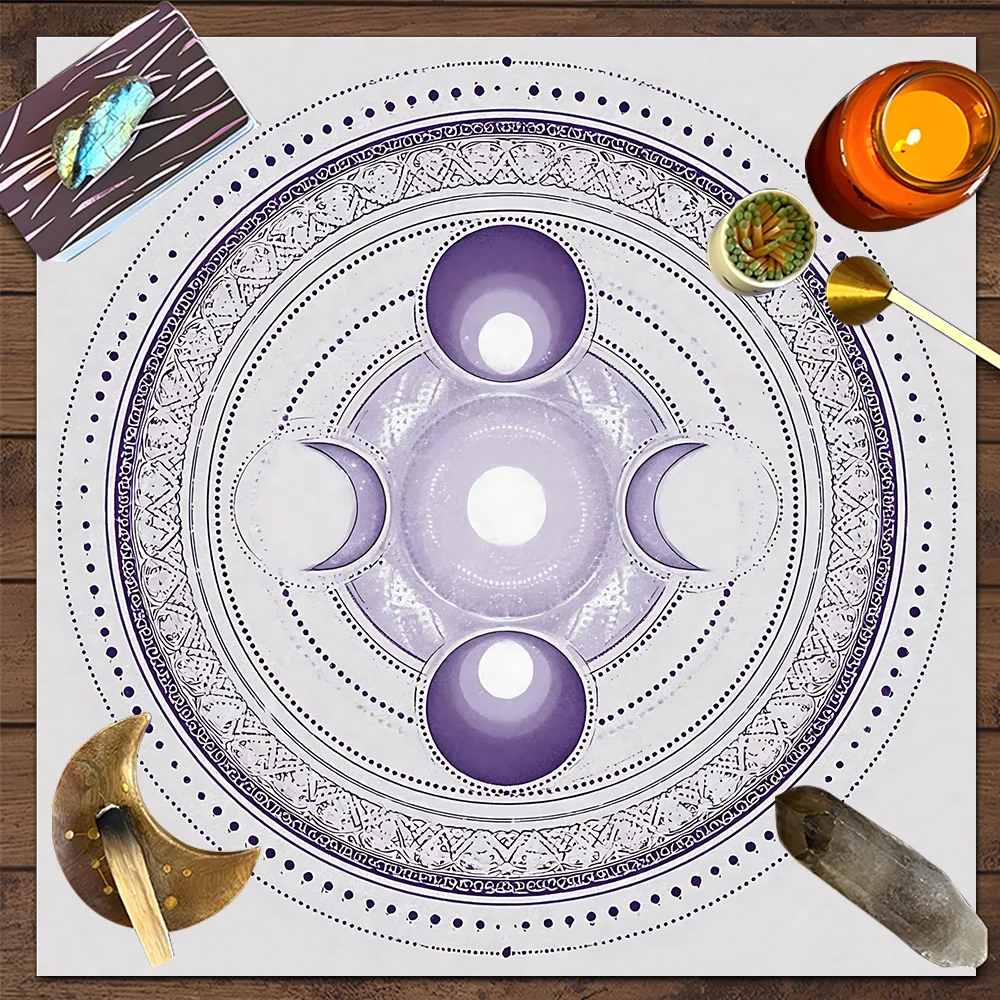 Tarot Art Printed Altar Cloth Durable Washable Divination Interpretation Home Tablecloth