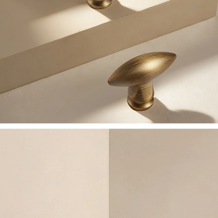 Dooroom Möbelgriffe aus massivem Messing, Vintage-Ovalknöpfe, Schrank-, Kleiderschrank-, Kommode- und Schubladenknöpfe, glatte Oberfläche, langlebig, Großhandel – Detail 9