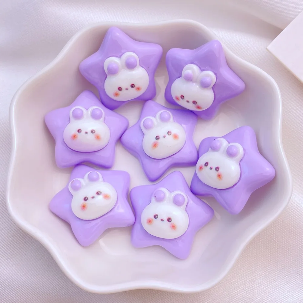 10Pcs New Cute Resin 22mm Cart - Star Flat Back ulasan dan harga