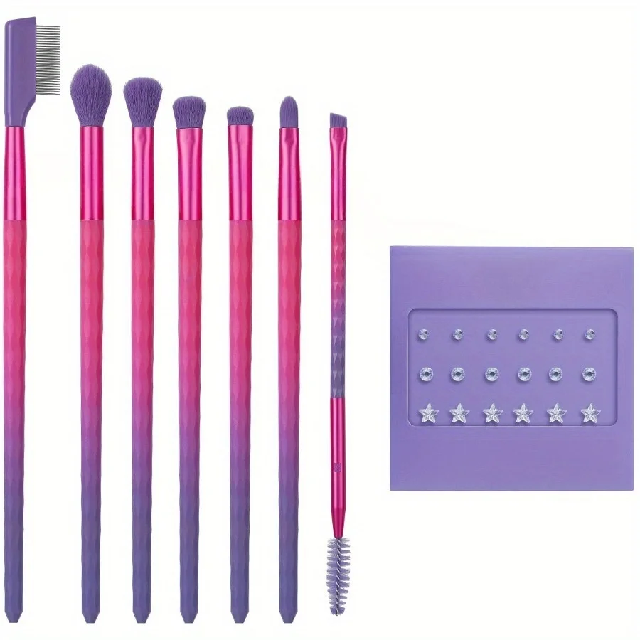 

Eye Makeup Brush Set, 8 Piece, Easy application and a hint of sparkle and shine