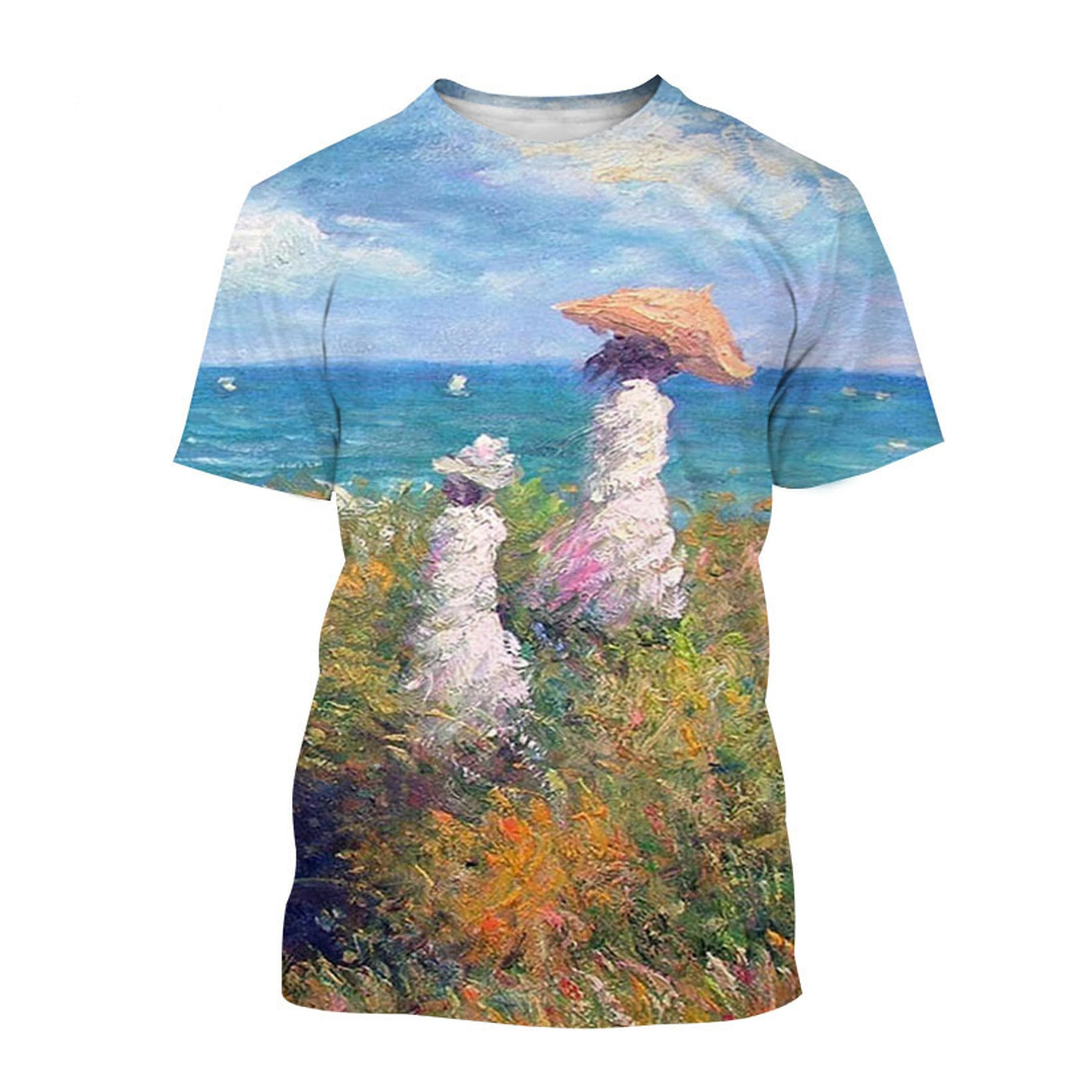 2023 Vincent Van Gogh Art 3D Print t-shirt Starry Night t-shirt moda uomo estate Casual manica corta t-shirt 2 xs-6xl