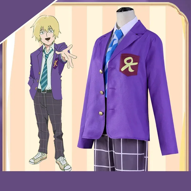

a7d@Bear's Den Mob Psycho 100 Hanazawa Teruki Cosplay Costume Wig Jacket Shirt Anime Uniform Accessories Halloween Christm New 2