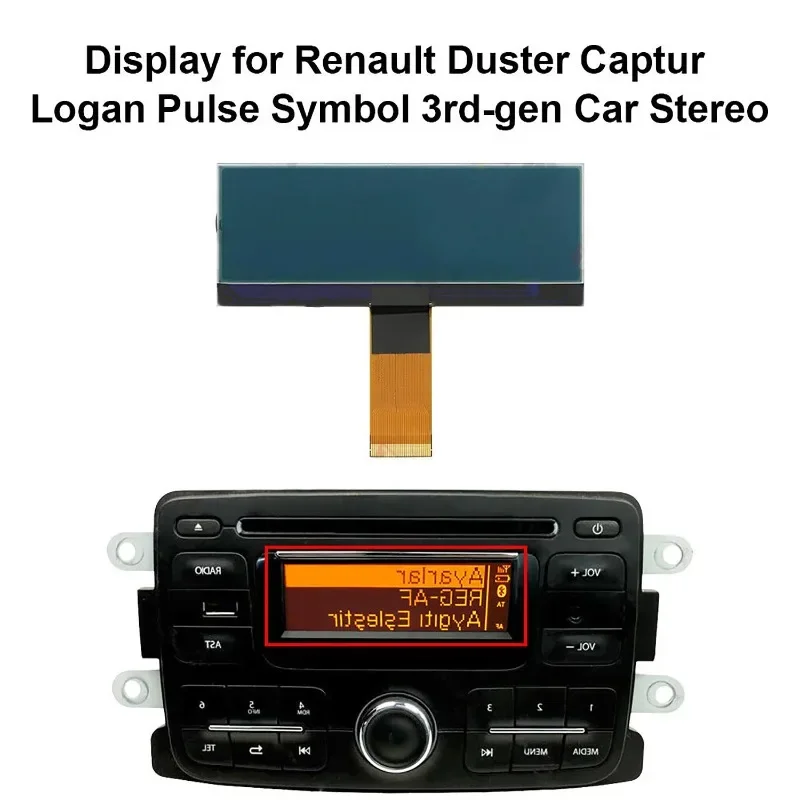 Loki J 1PC AGC-1220RF-A AGC-0060RF-A LCD Display Car Radio Stereo For Renault Duster Captur Logan Pulse Symbol 3rd-gen