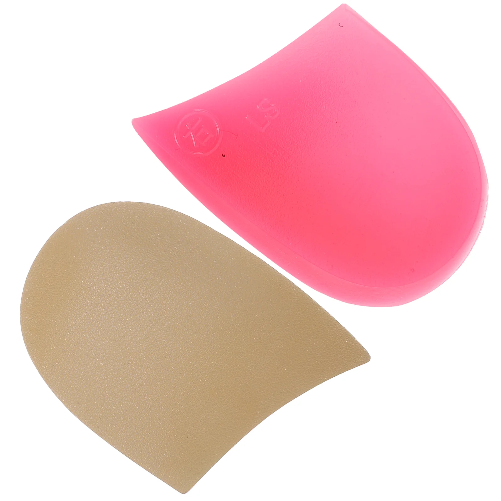 

1 Pair of O/X Type Leg Gel Feet Corrective Pads Unisex Leg Varus Corrector (Beige & Pink) orthotic insoles