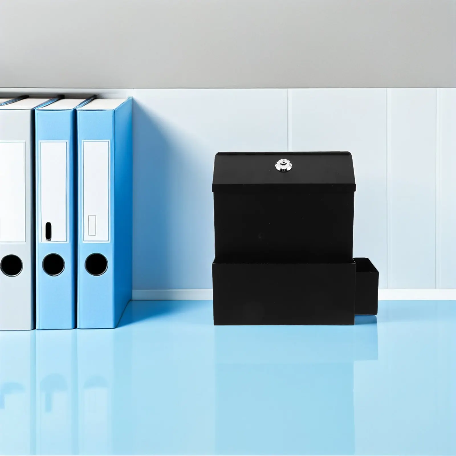 

Настольная коробка для предложений с надежным замком, черная, с отверстием для голосования, пожертвований, жалоб, молитвенных запросов - для школы, офиса, церкви