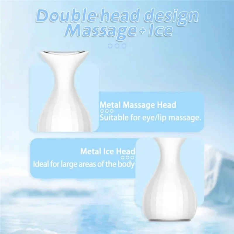 Handheld Facial Cold Compress Massager Physical Face Neck Lifting Cooling Ice Hammer for Calm Skin Beauty Instrument