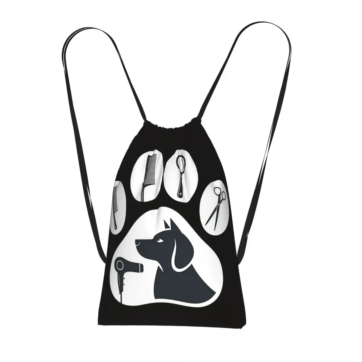 

Рюкзаки с рисунком собак для груминга, многофункциональные спортивные сумки на шнурке с карманами, сумки для книг, для путешествий и школы