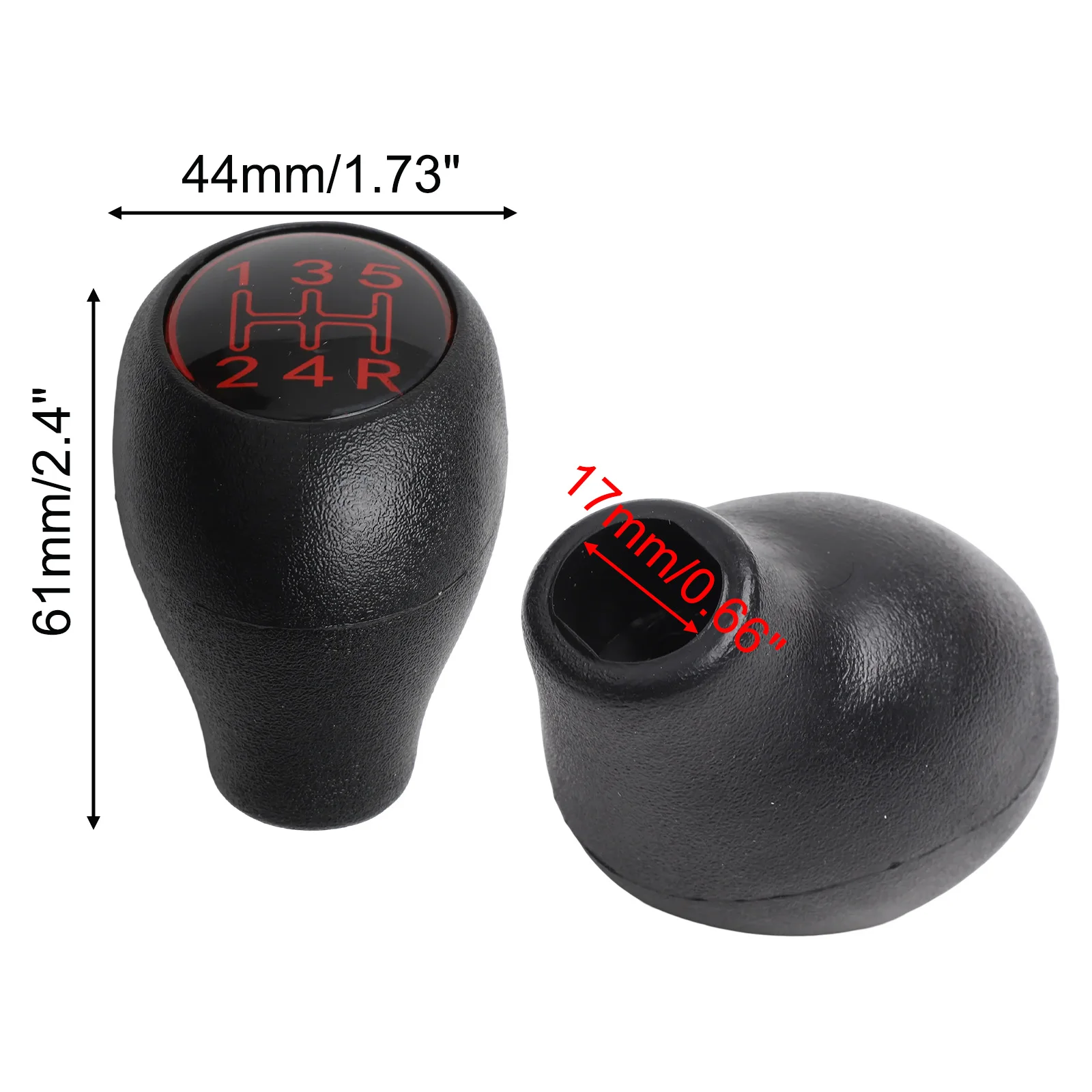 

Car Interior Upgrade 5 Speed Gear Shift Knob Vehicle Customization Shift Knob Red Silver Direct Replacement Knob For 504