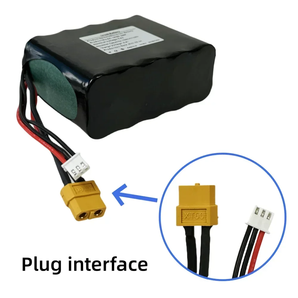 Batterie UAV haute capacité 7.4V 15Ah 18650 2S5P batterie Li-ion Rechargeable pour divers avion RC Quadrotor XH2.54-3P XT60