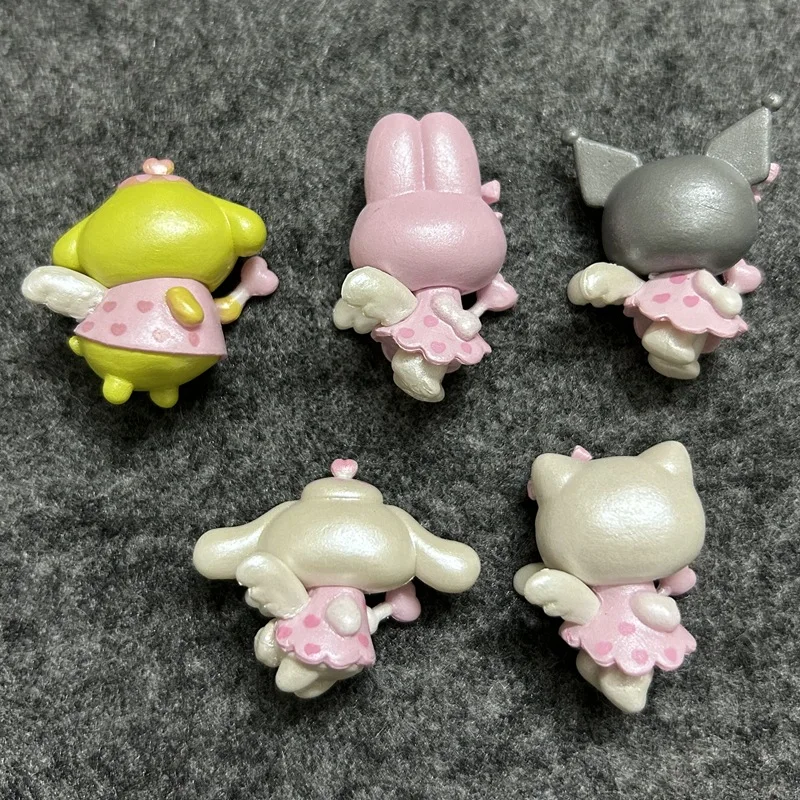 Sanrio anime melodia kuromi cinnamoroll kawaii diy figuras de ação decoração do bolo presentes para crianças brinquedo