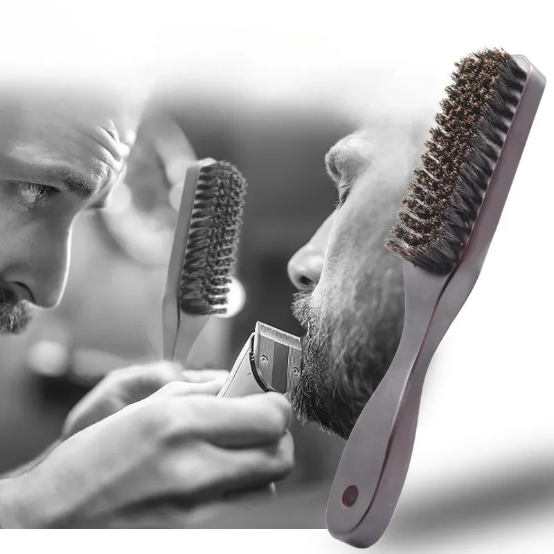 Men Styling Comb Beard Hair Brush Face Massage Shaving Comb Barber Anti-knots Moustache Brush Professional Wooden Comb